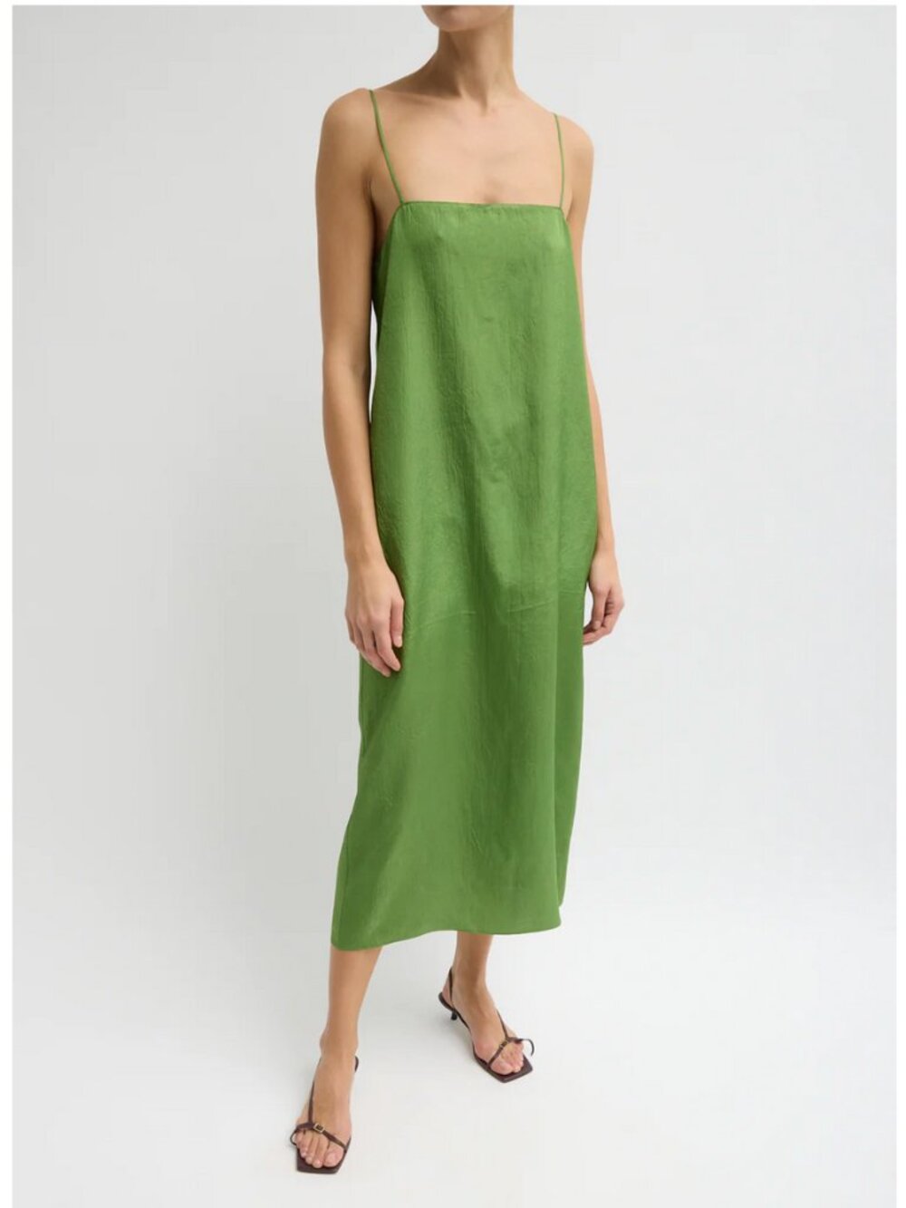Tibi Summer Acetate Crinkle Slip Dress